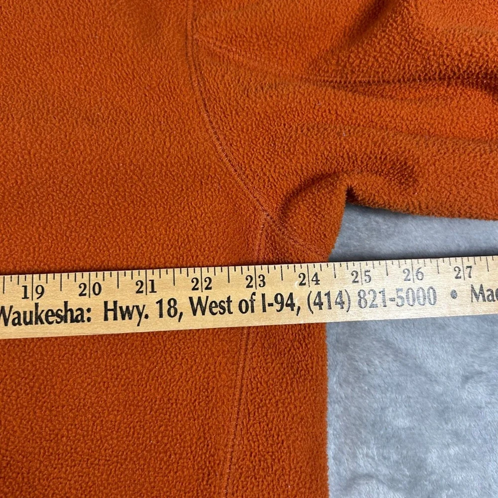 Timberland Mens Orange Quarter Zip Fleece Pullover Jacket Large RN 36543